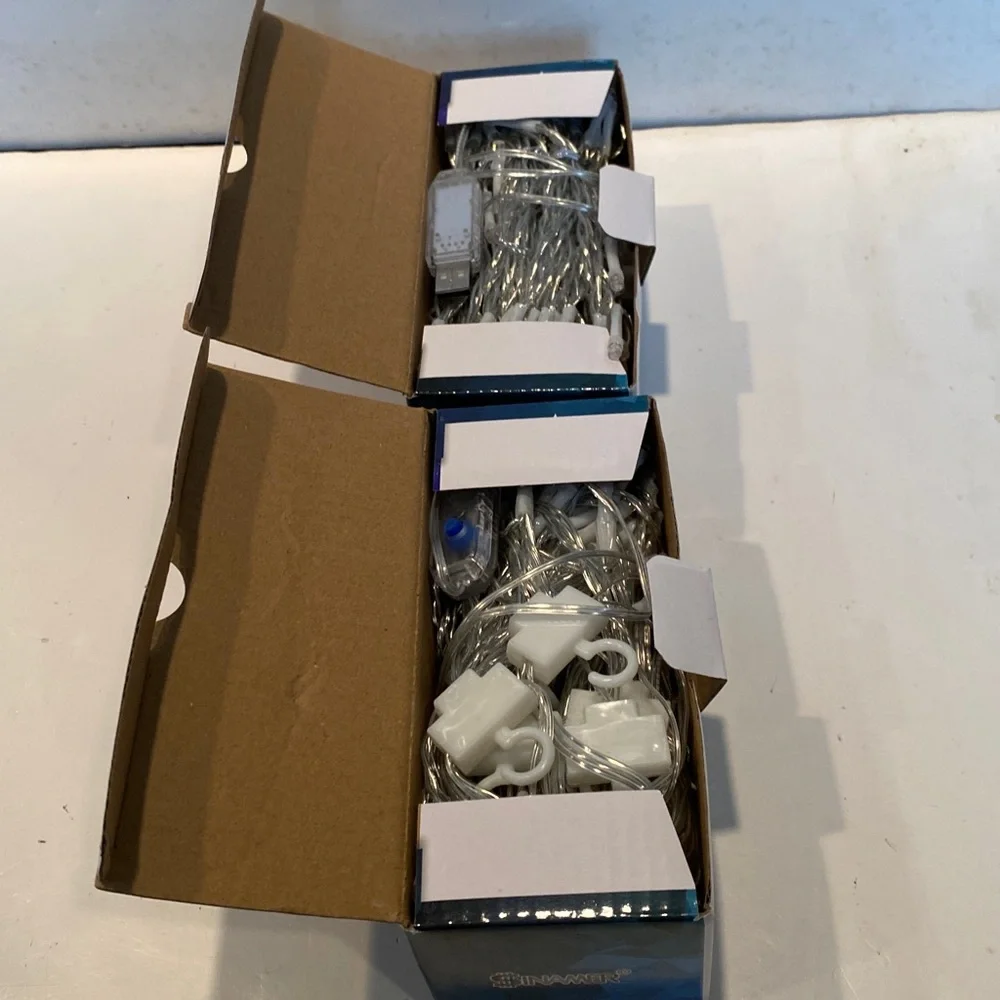 NIB Set of 2 Sinamer Curtain String Lights